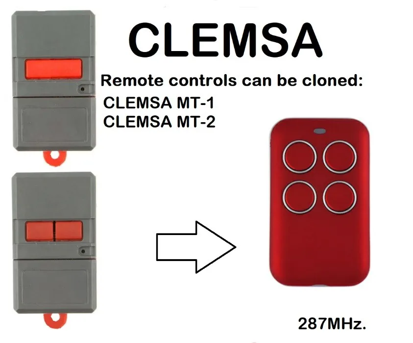 

CLEMSA MT-1,MT-2 Garage Door Remote Control Duplicator 433.92MHz garage command