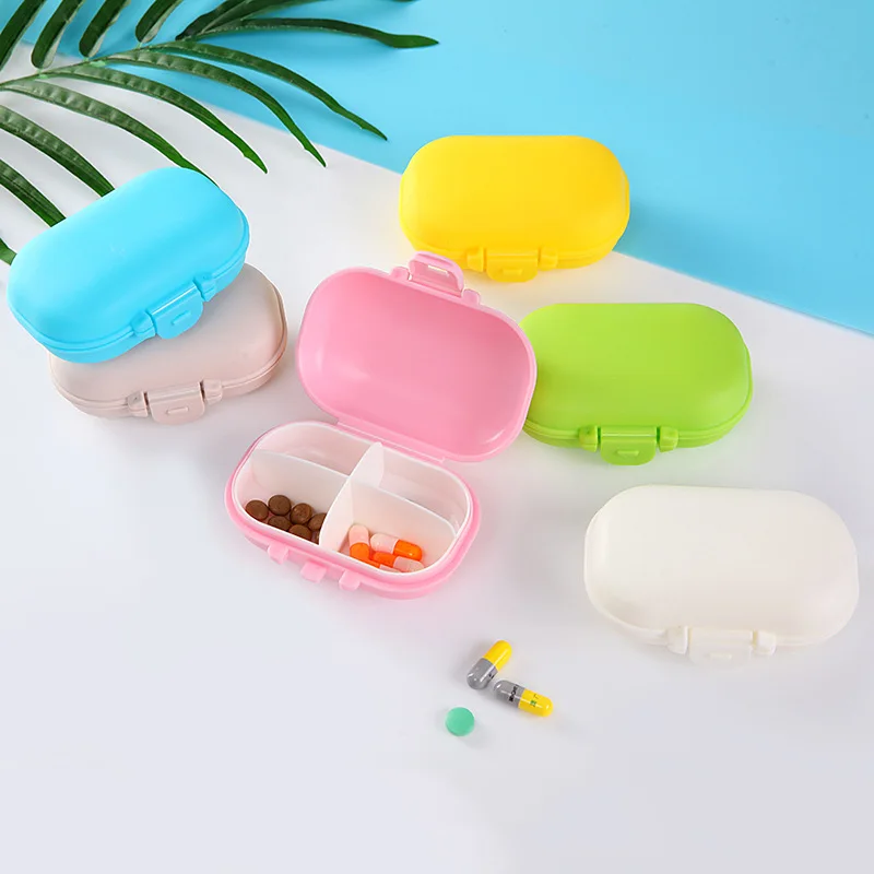 Medicine Box Mini Pill Cases Vitamin Pill Tablet Case Portable Travel Medical Box Pill Splitters Travel Accessories