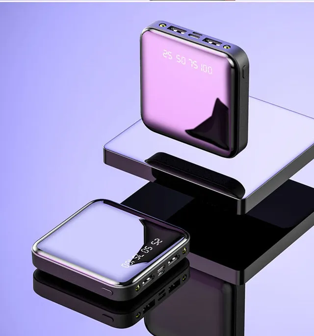 30000 мАч Внешний аккумулятор для iPhone8 XiaomiMi мини внешний аккумулятор зарядное устройство двойной Usb порт внешний аккумулятор портативный - Цвет: Черный