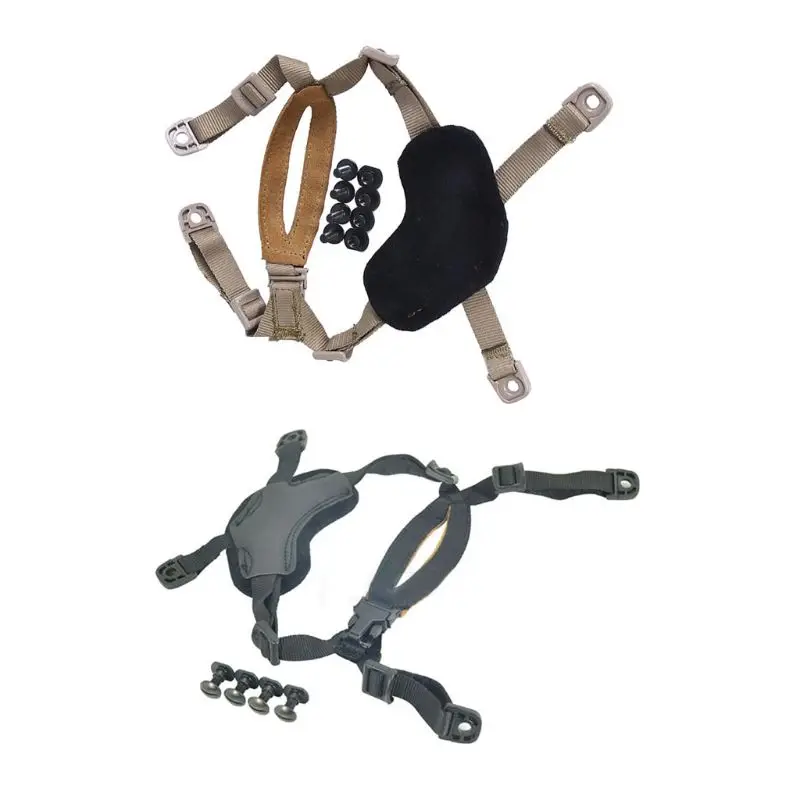 

FMA 4 Points Sport Helmet Retention Suspension System H-Nape Chin Strap Stable Under Rotational Forces Fixed Accessories