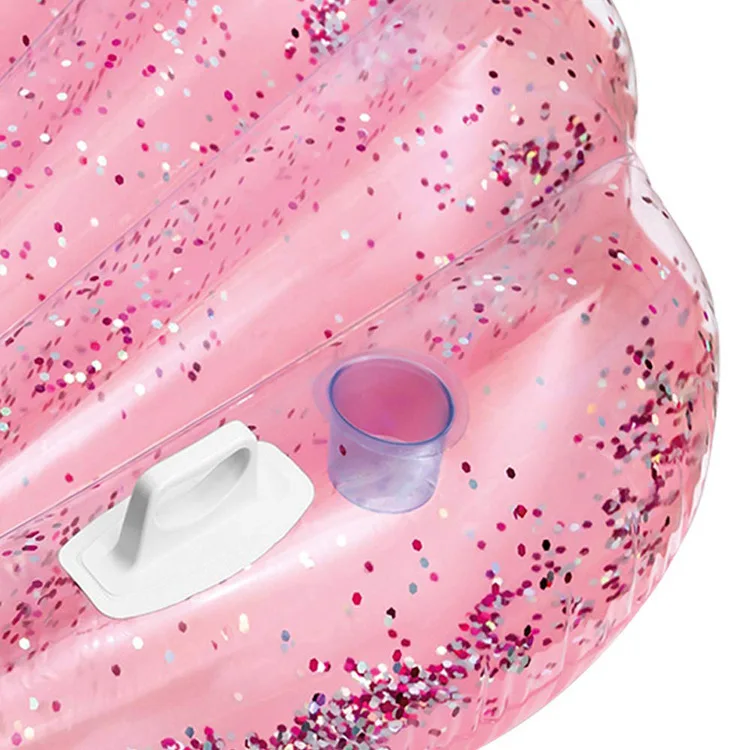 

Genuine Original INTEX Pink Shell Inflatable Overwater Floating Mat Floating Bed Water Bed Beach Mat Riding 57257