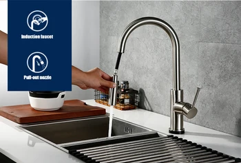 

Smart Touch Kitchen Faucets Crane For Sensor Kitchen Water Tap Sink Mixer Rotate Touch Faucet Sensor Water Mixer kitchen faucet