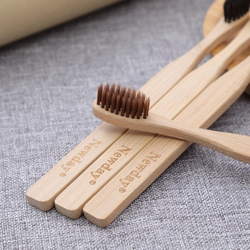 Экологически чистая бамбуковая зубная щетка деревянная зубная щетка для взрослых жесткие волосы древесный уголь уход за полостью рта портативная зубная щетка на заказ с логотипом