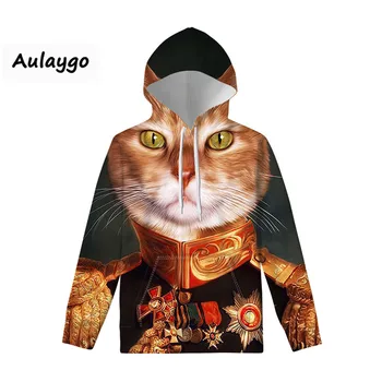 

Sweatshirts 2020 New Cat Photo Print Womens Long Sleeve Hoody Jumper Pullover Top Blouse Women's Sweatshirt Cat Kawaii Clothes