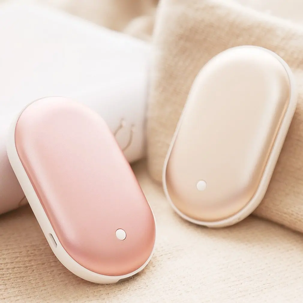 

2 In 1 Mini Hand Warmer USB Rechargeable Hand Warmer And 4000ma Power Bank Long-Life Portable Travel Handy Pocket Hand Heater