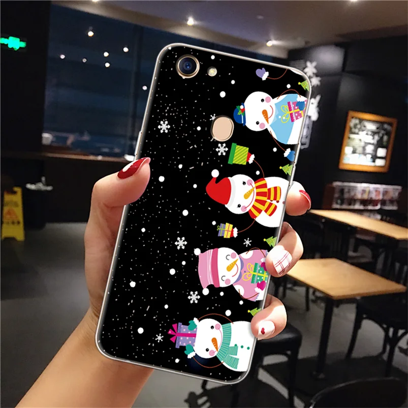 

Christmas Snowman Soft TPU Case For OPPO F5 F7 F9 Back Cover For OPPO R9S R9 Plus F11 Pro A59 A37 A83 A71 A39 A33 F3 A5S Fundas