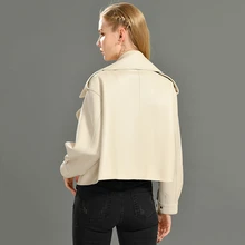  Genuine Leather Jacket women real sheepskin leather coat 2019 spring new fashion real leather jacket 