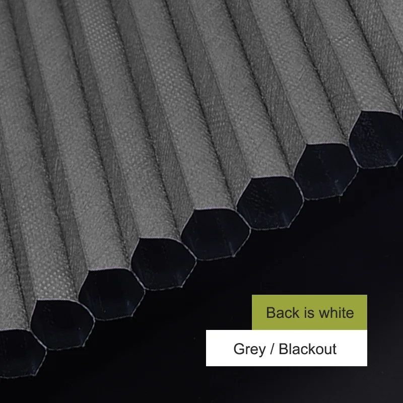 Высококачественные затемненные оконные шторы из полиэстера с шариковой цепью, сотовые жалюзи для дома/офиса/комнаты/учебы - Цвет: Blackout--Grey