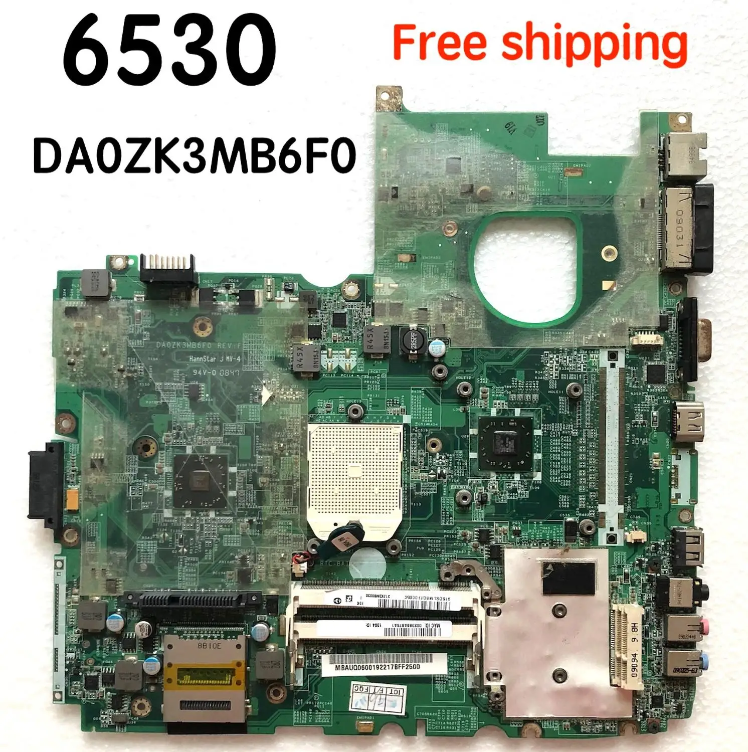

MBAUQ06001 For ACER 6530 Laptop motherboard DA0ZK3MB6F0 Mainboard 100%tested fully work