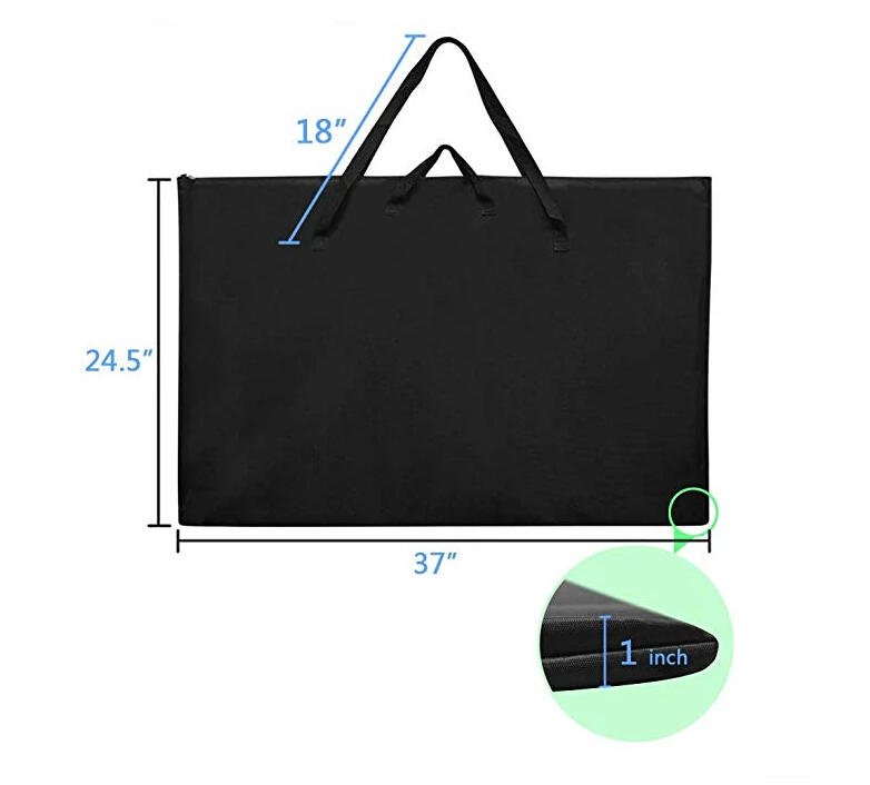 Большой размер Альбом работ Tote с нейлоновой наплечной доска с плакатом сумка для хранения дорожные сумки