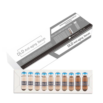 

BB Foundation Serum,10pcs/set 5ml BB Cream Skin Cream Brightening Serum Natural Nude Concealer Make Up Foundation