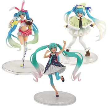 

17-19cm Anime Hatsune Miku Action Figure Spring Winter Suit Ver. Cute Miku PVC Model Toys Gift for Girls