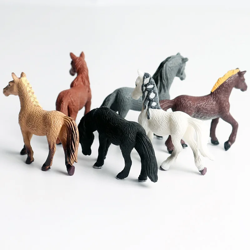 2PCs/set Horse family pack Simulation model Animals kids toys J&S 