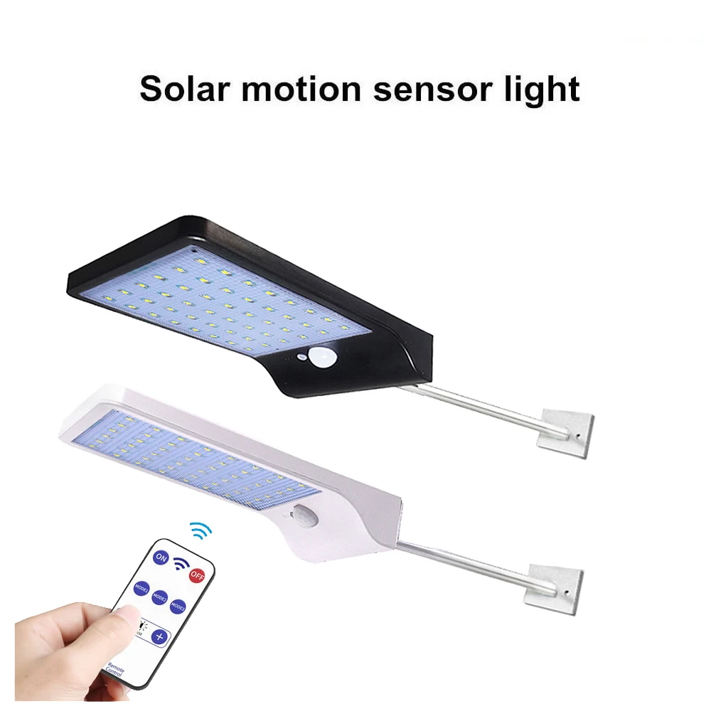 

45/36 LED motion sensor Solar Street light 3 modes Outdoor solar light wall lamp Waterproof Energy Saving Yard Path w metal pol