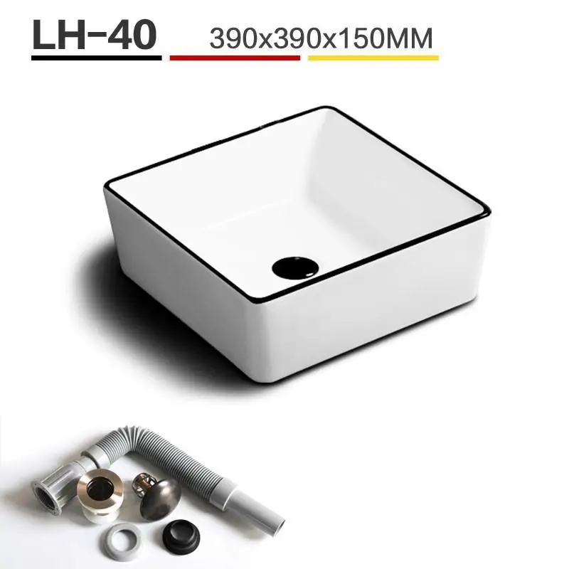 MODEL J Umywalka Nablatowa Bagno сосуд Evier Wasbak Banyo De Vanity Black Lavandino Wastafel Pia Banheiro Lavabo раковина для ванной комнаты - Цвет: MODEL J