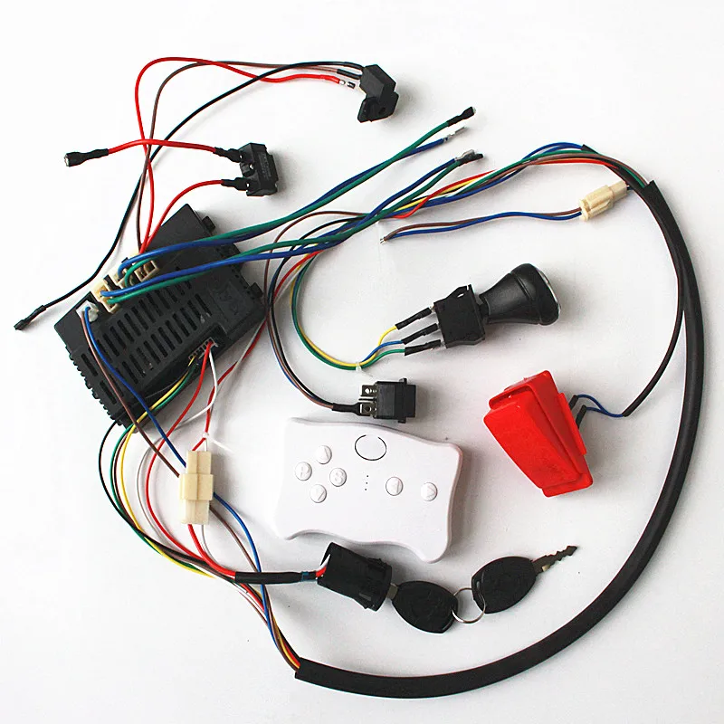 12V full set Детский электромобиль RX30, 24 В, Детский комплект для самостоятельного обновления, 24В, контроллер скорости и 2,4G, Bluetooth, пульт дистанционного управления с переключателями - Цвет: 12V full set