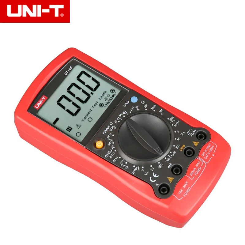 UNI-T UT105 цифровой мультиметр Ручной AC DC Вольтметр постоянного тока Амперметр тестер сопротивления тестовый метр