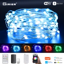 LED String Fairy Lights RGB Wifi Bluetooth String Light 5M/10M per la decorazione del Festival funziona con Alexa Google Home Smart Life