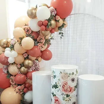 

Baby Shower 82pcs Retro Dusty Pink Skin Balloon Garland Arch Gold White Balloon DIY Kit for Birthday Weddings Party Decoration