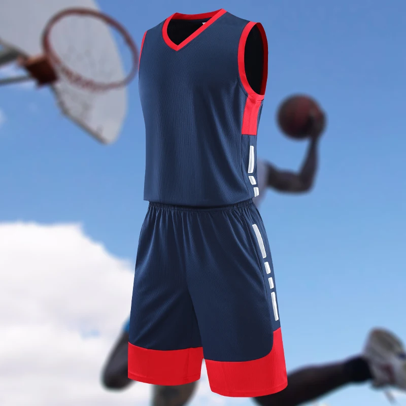 Men Basketball Jersey Mesh Breathable Quick Dry Team Sport Sets Male