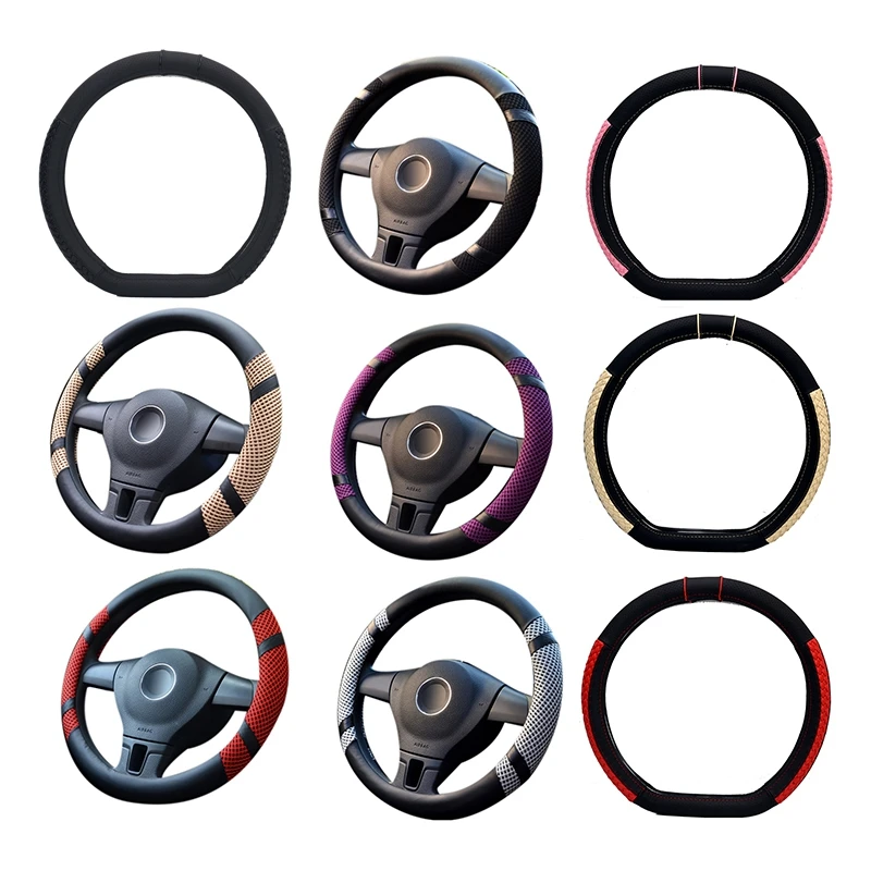 

Sports Ice Silk Breathable Non-Slip Steering Wheel Cover for Most Shapes with A Diameter of 38cm Auto Parts