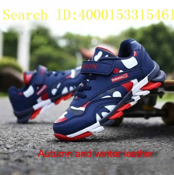 C1 Kids Shoes Boys Girls Sneakers Spring Autumn Breathable Leather Boys Sport Shoes Wear Non-Slip Children Shoes winter boots - Цвет: C1