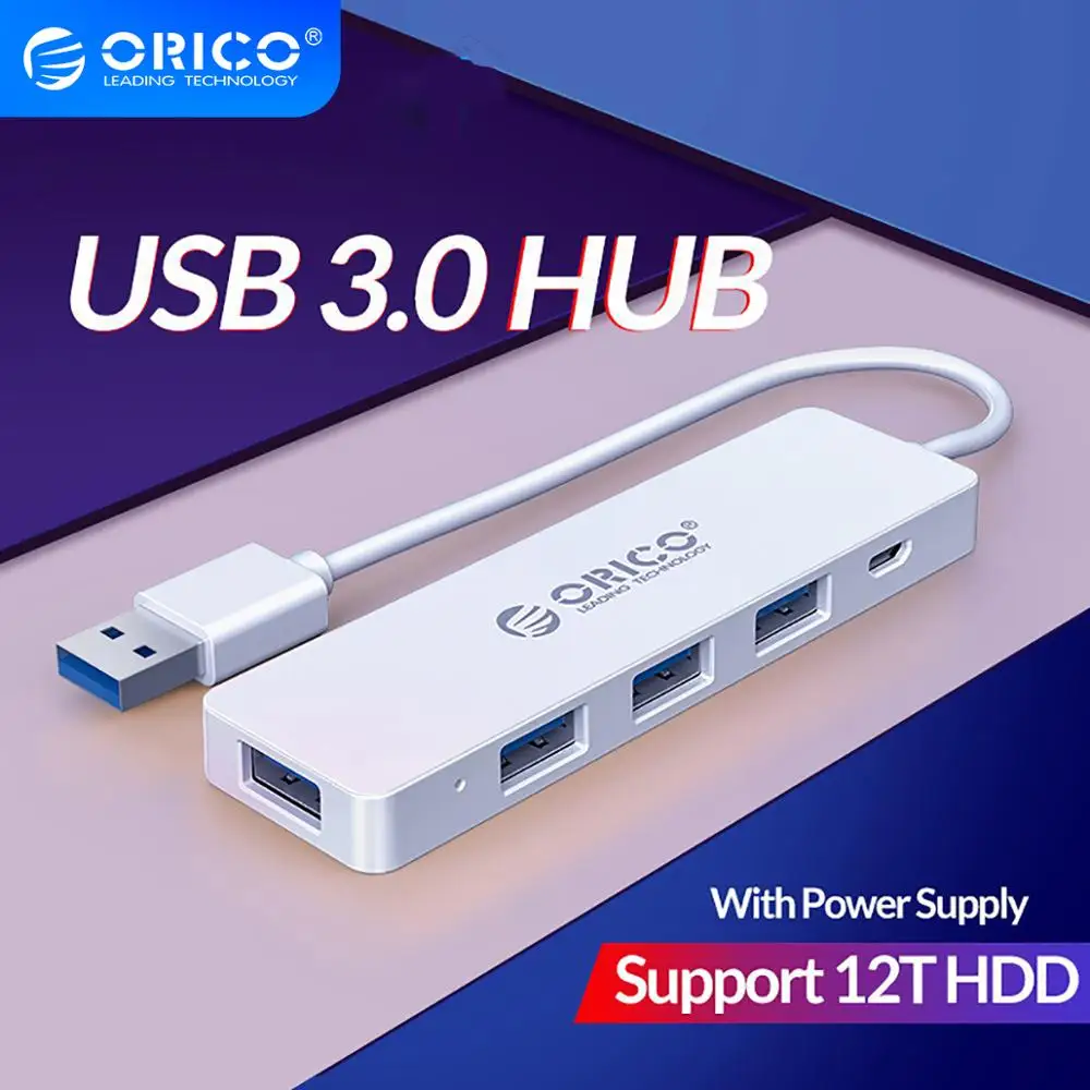 Концентратор ORICO USB 3 0 5 Гбит/с 4 порта мульти сплиттер OTG адаптер с интерфейсом