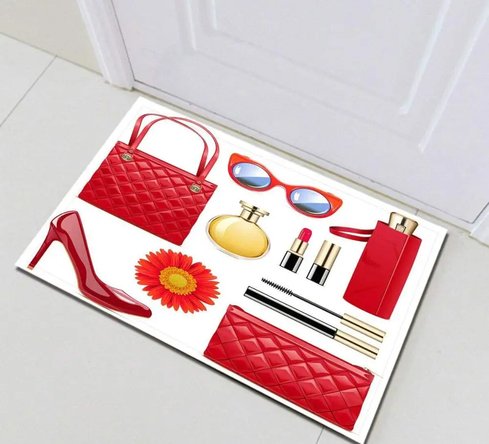 Сумочка для женщин румяна губ и когтей высокий коврик из велюра anteanteantes|Коврики
