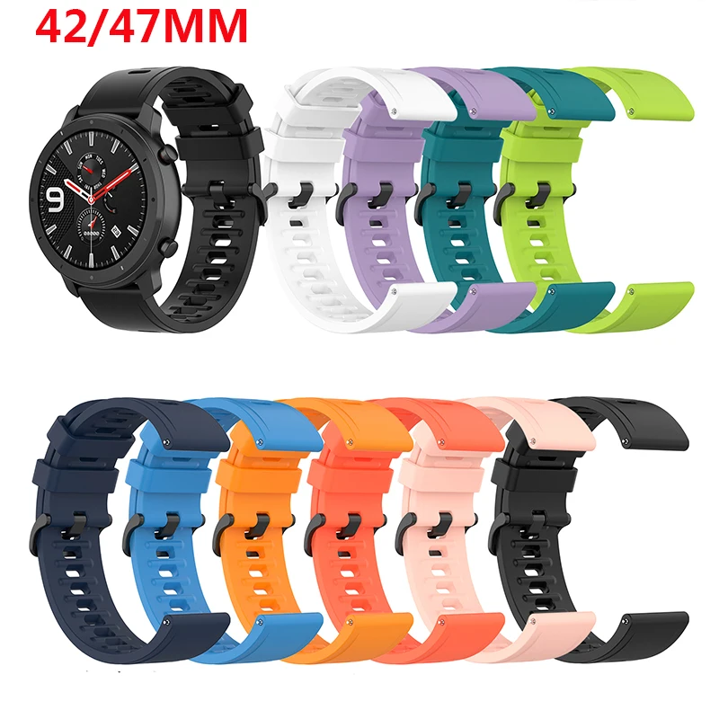 ремешок для amazfit gtr 42/47 ММ Спортивный Браслет Huami Amazfit GTR 22 мм ширина Смарт часы