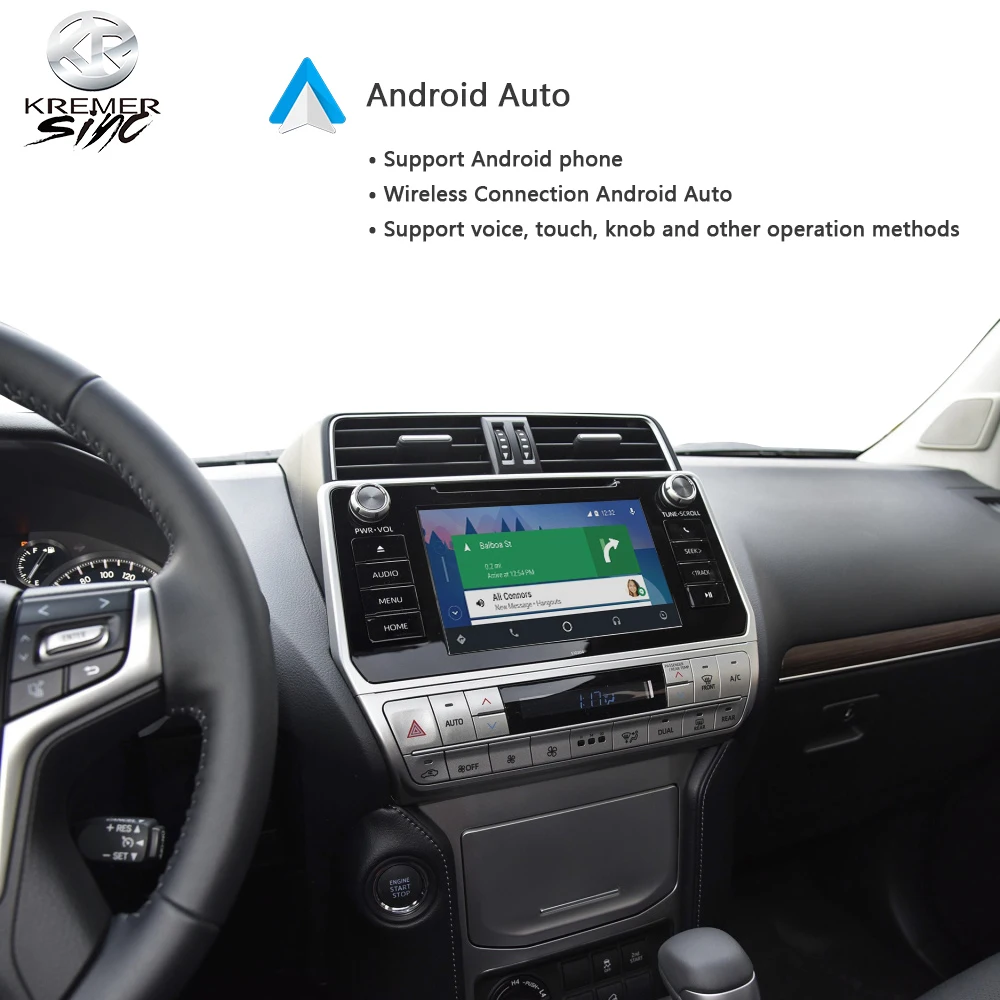 Wireless CarPlay Android Auto for Toyota Landcruiser iSmart Auto Wireless Android Auto for Prado 13-20 Models