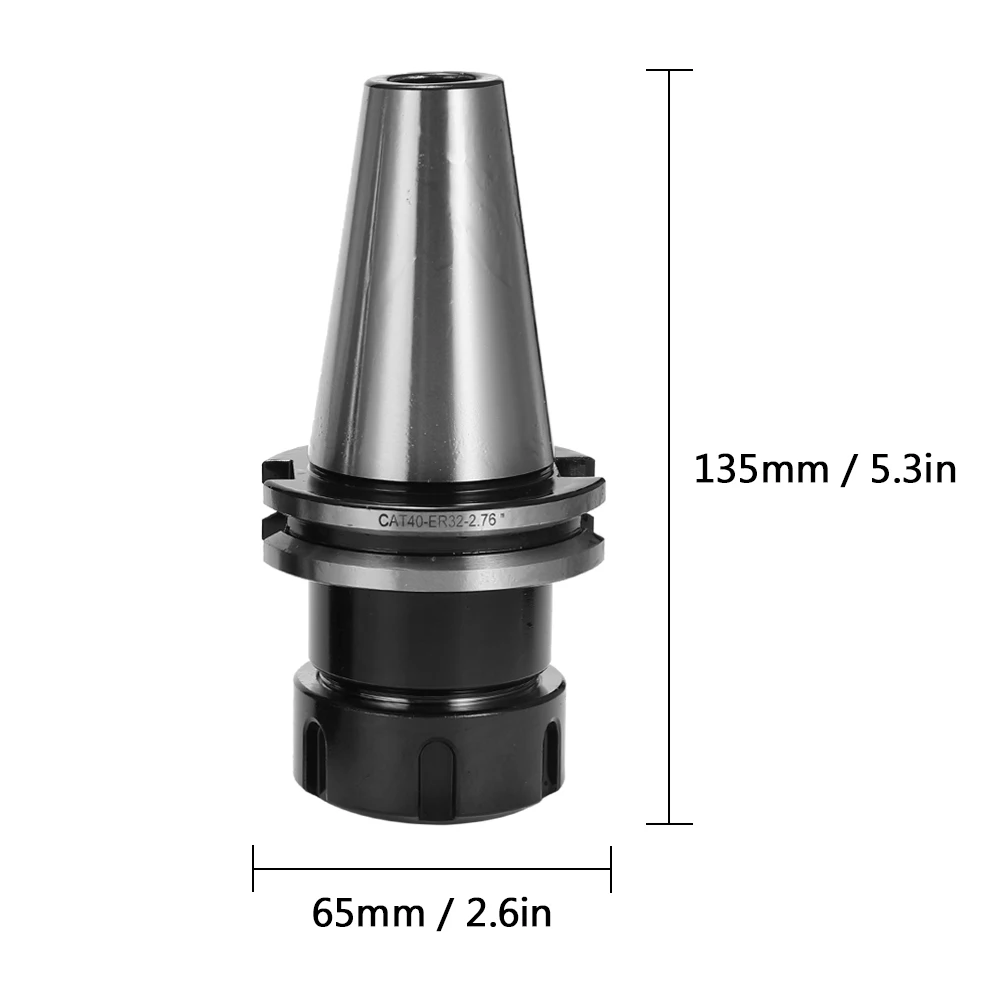 

New Accuracy CAT40 Machining Center CNC Tool Holder Milling Cutter Collet Chuck For Drilling Machine Projection Length 2.76