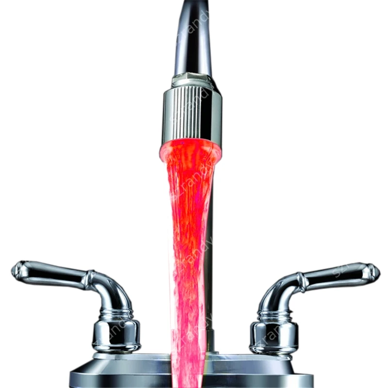 Single Red color Led glow faucet light with adaptorsAerators AliExpress