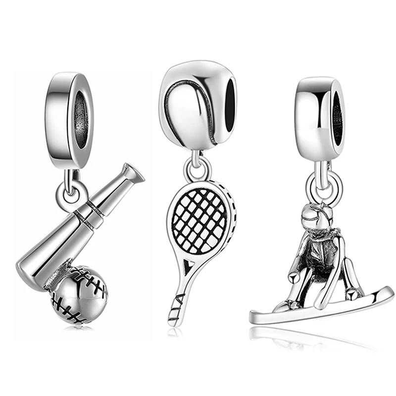 Authentic 925 Sterling Silver Sports series Beads Fit Original Pandora