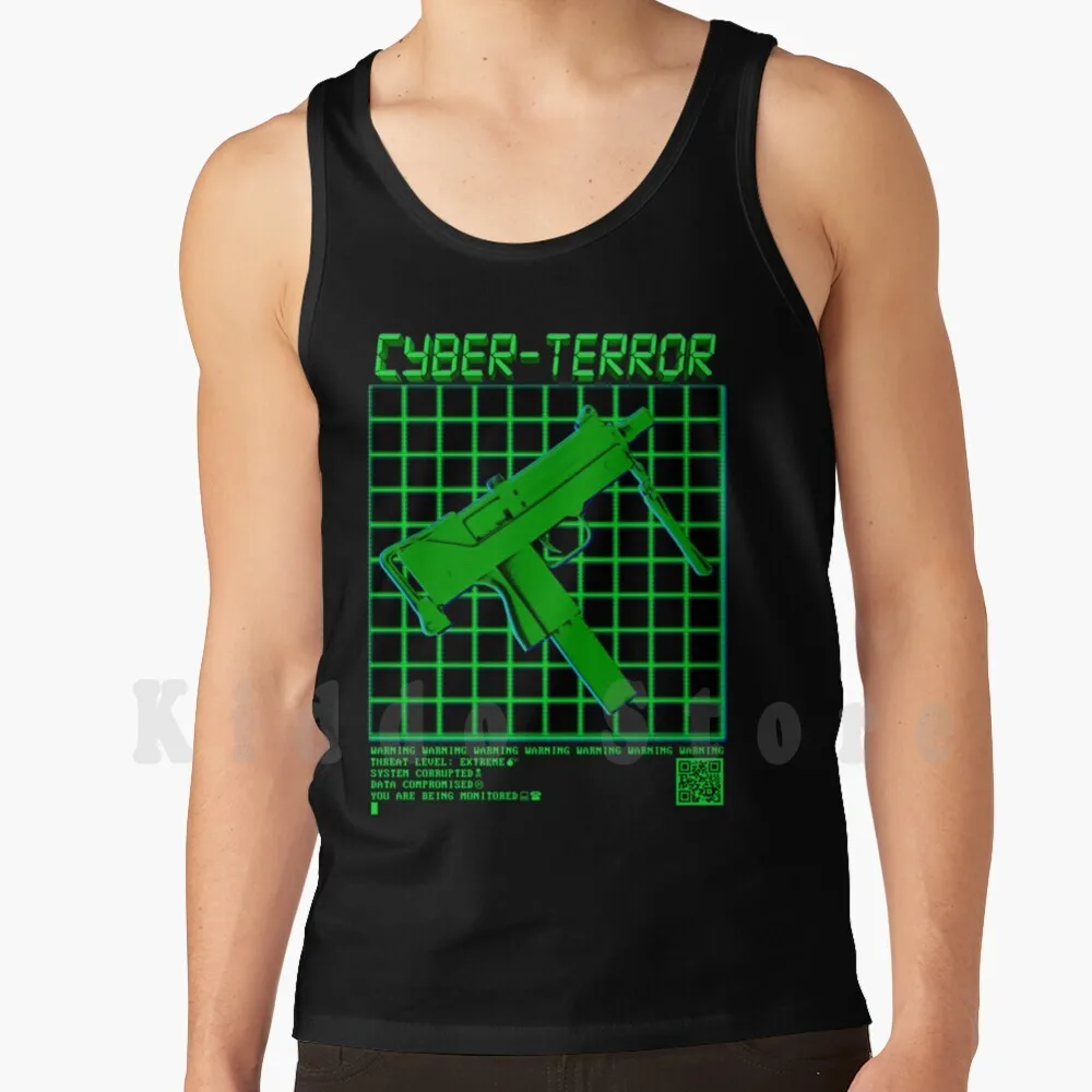 Cyber-Terr0R Canotte Gilet 100% Cotone Mde Shooter Videogiochi Retro Gaming Pol 4Chan Maga 8Chan Kek Trump World
