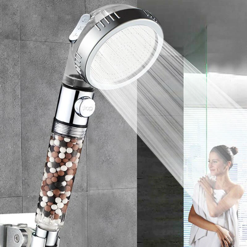 3 Modes Bath Shower Head Adjustable Jetting Shower Head Saving Water Filter Filtration Stone Stream Massage Spa Showerhead Shower Heads Aliexpress