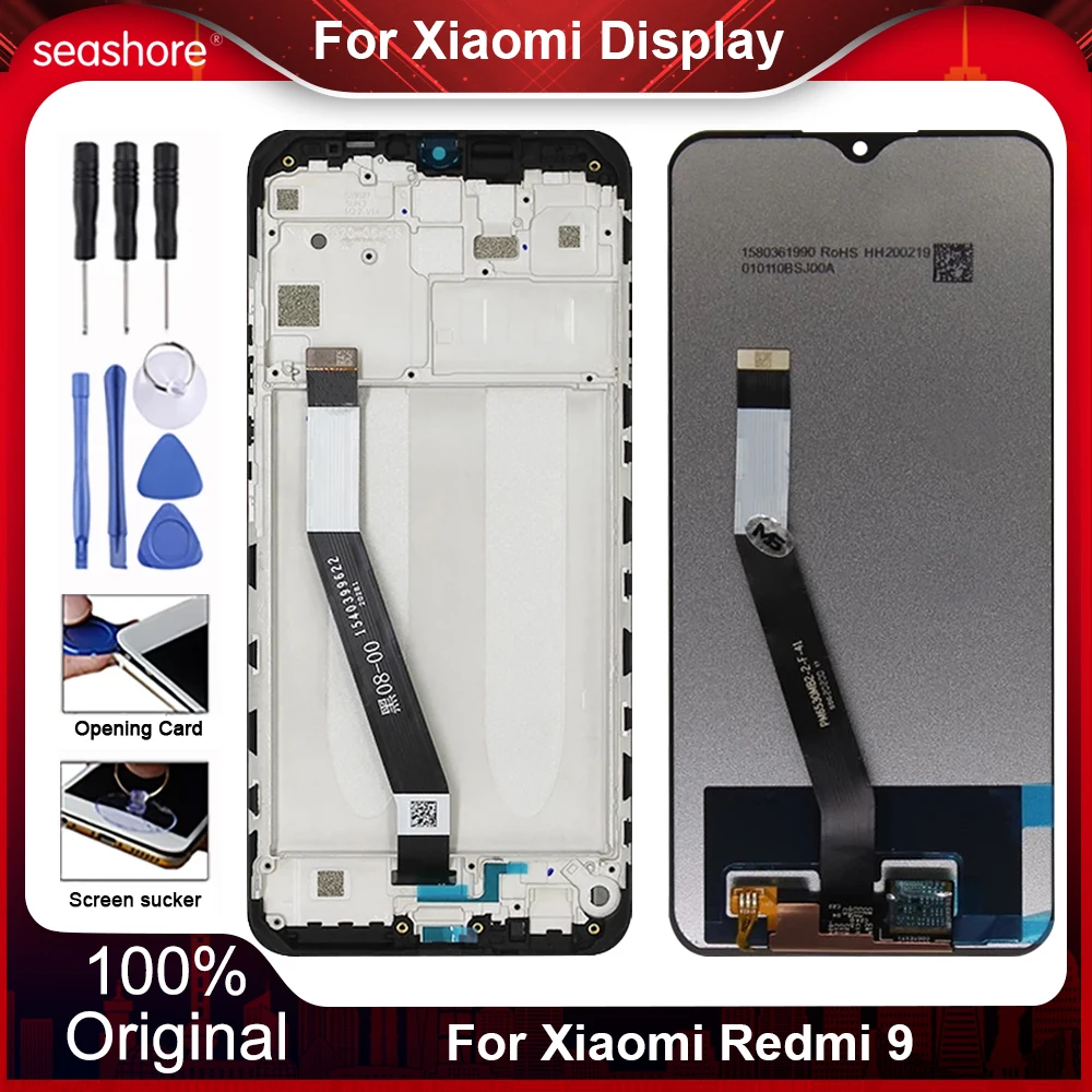 Original Display For Xiaomi Redmi 9 Display Touch Screen For Redmi 9 LCD Display Digitizer Replacement Parts M2004J19G M2004J19C
