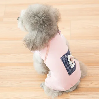 

thin section four feet cotton-padded clothes to keep warm in the spring and autumn small puppy pet clothing in winter