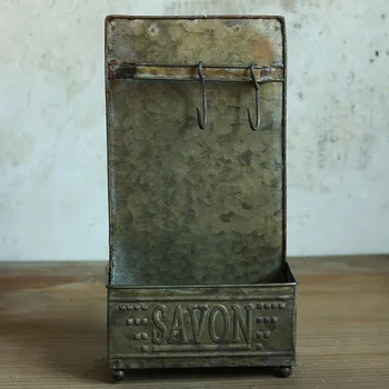 

handmade galvanized zinc retro savon box, vintage soap box