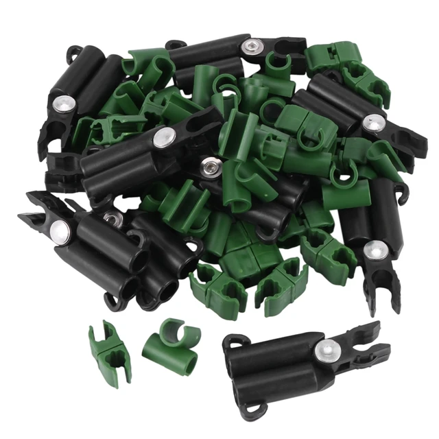 50 db Állítható Növényi Rácsos Csatlakozó -Tétek Klip A Kertészeti Téthez Fém Acélüzem Támogatja Mászást (8 Mm) Cnim Hot