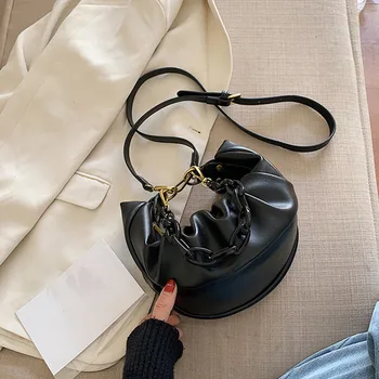 

Female Baguette Bag Chain Tote New Quality PU Leather Women's Designer Elegant Handbag Shoulder Messenger Bag Underarm Bag