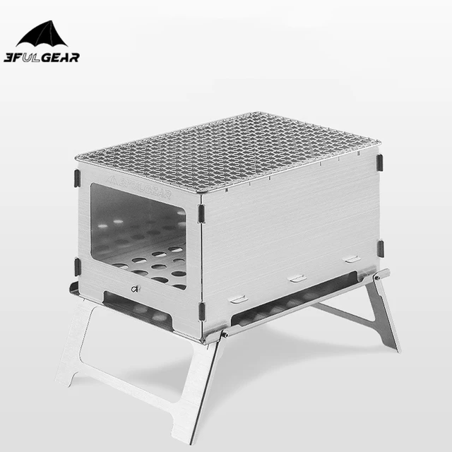 3F UL GEAR Camping Stove Barbecue Grill Titanium Wood Stove Stainless Steel  BBQ Grill Outdoor Hiking Picnic Tableware - AliExpress