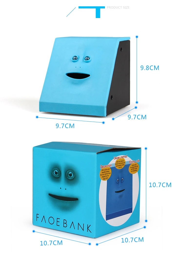Новая высококачественная лицевая коробка для денег и монет автоматически Копилка Жевательная копилка для детей друг день рождения Рождественский подарок