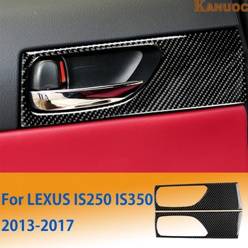 

For Lexus Carbon Fiber Car Rear Door Handle Frame Trim Stickers Car Interior Accessories For LEXUS IS250 IS350 2015-2018