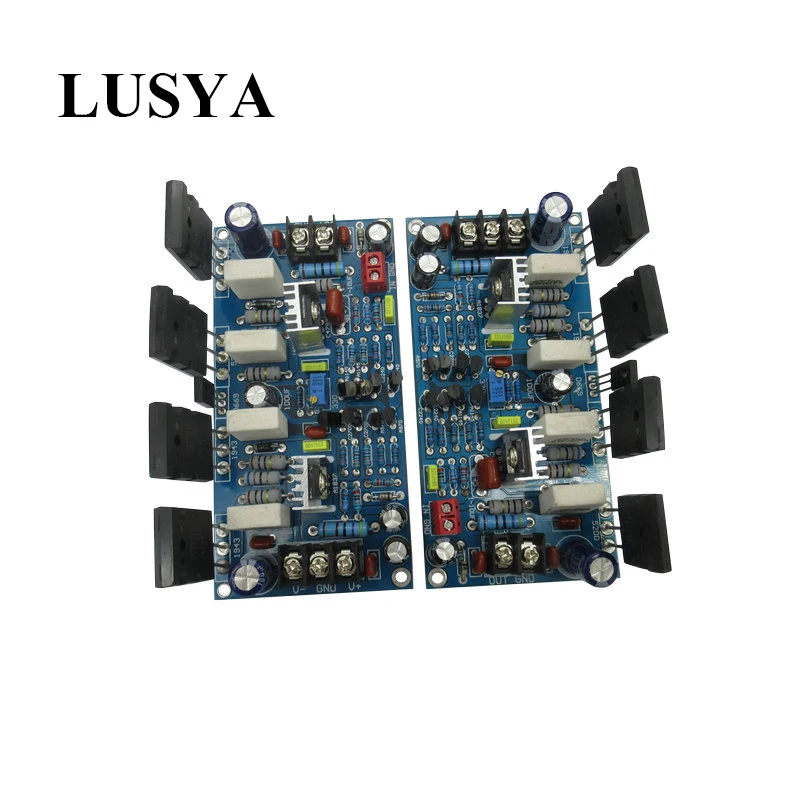 Lusya upgrade board 2PCS  TTA1943 TTC5200 Audio Amplifier Board Dual Channels 200W*2 Amplifier Amp Board D3-010