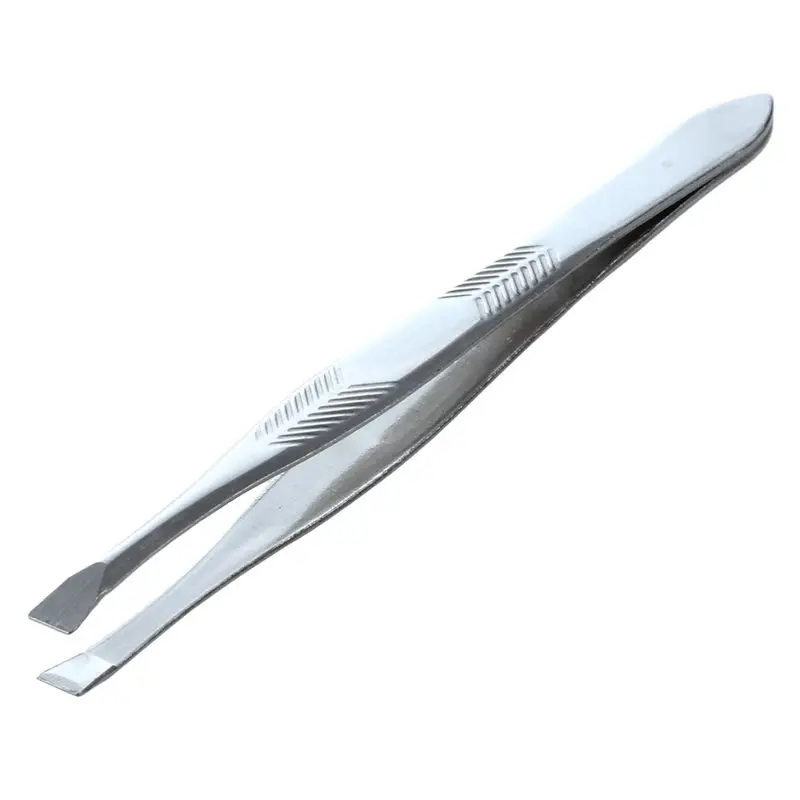 

Silver Tone Stainless Steel 3.5" Length Tweezer for Eyebrow