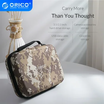 

ORICO 3.5" HDD Case Protective Bag Box Hard Drive Power Bank USB Cable Charger Storage Case External Hard Disk Pouch Case