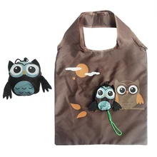 Милая форма Совы животные Складная хозяйственная сумка Экологичная Дамская Подарочная многоразовая сумка переносная Дорожная сумка на плечо#137