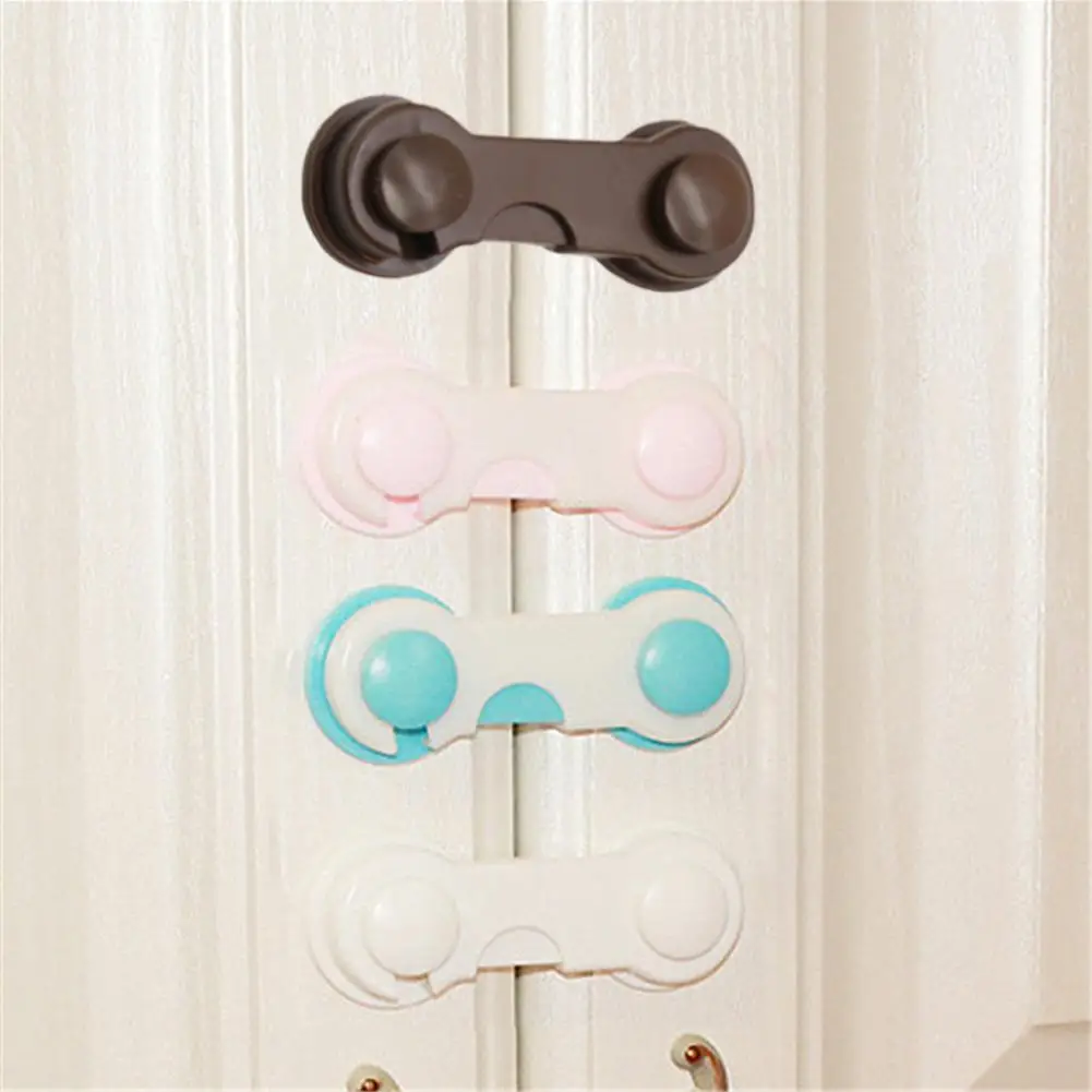 Baby Multifunctional Safety Finger Care Plastic Adjustable Kids Drawer Cabinet Lock Buckle Attach To Fridge And | Мать и ребенок