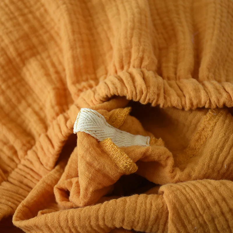 Корейский свежий ананас пижамы женщин crape хлопок милые, с короткими рукавами брюки пижамы наборы женщин лето