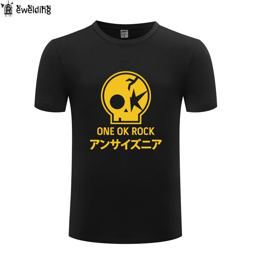 Футболка мужская с металлическим принтом музыки One Ok рок хлопковая рубашка в
